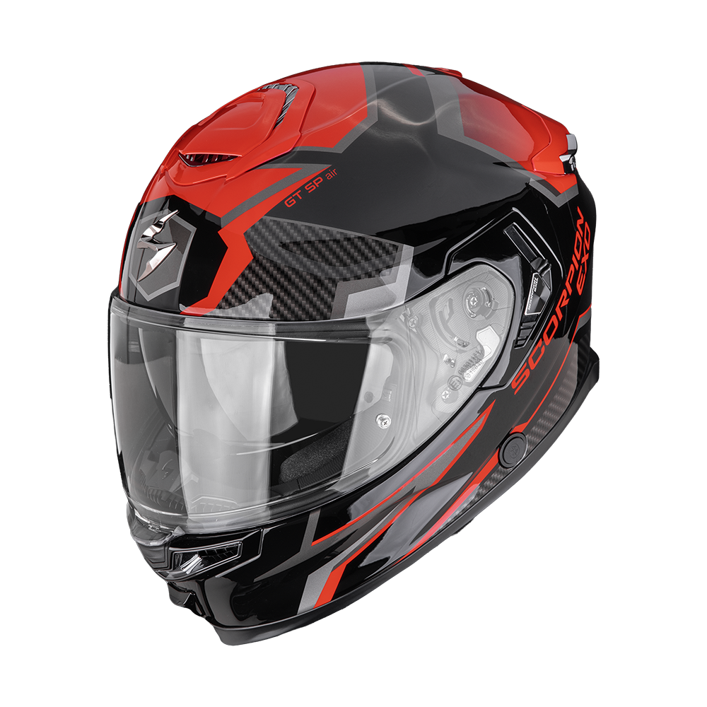 Casque Scorpion EXO-GT SP AIR CARBON ATLAS Noir-Rouge