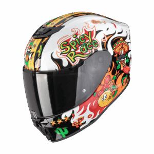 Casque Scorpion EXO-JNR AIR YUCATAN Blanc-Orange-Noir