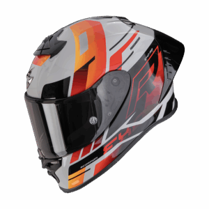 Casque Scorpion EXO-R1 EVO II AIR ADRENALINE Gris-Rouge-Orange
