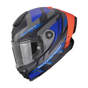 Casque Scorpion EXO-RACE AIR CARBON FURY Noir Mat-Gris-Bleu