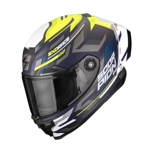 Casque Scorpion EXO-RACE AIR CARBON KOBRA Bleu mat-Jaune fluo