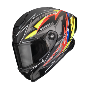 Casque Scorpion EXO-RACE AIR CARBON MOVE ON Noir mat-Rouge-Jaune