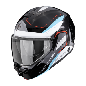 Casque Scorpion EXO-TECH II PASSAGER Noir-Blanc-Bleu
