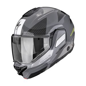 Casque Scorpion EXO-TECH II VOID Argent-Jaune fluo