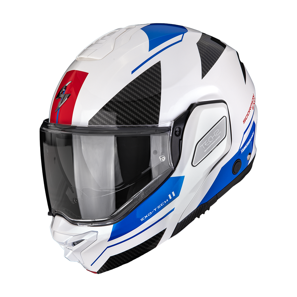 Casque Scorpion EXO-TECH II VOID Blanc-Bleu-Argent