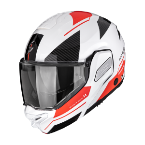 Casque Scorpion EXO-TECH II VOID Blanc-Argent-Rouge