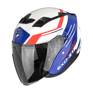 Casque Scorpion EXO-Z1 PRYMUS Blanc-Bleu-Rouge