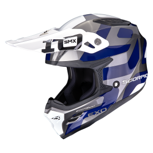 Casque Scorpion SMX-10 LEAP Argent-Bleu