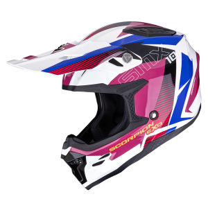 Casque Scorpion SMX-10 SPEED Blanc-Rose-Bleu