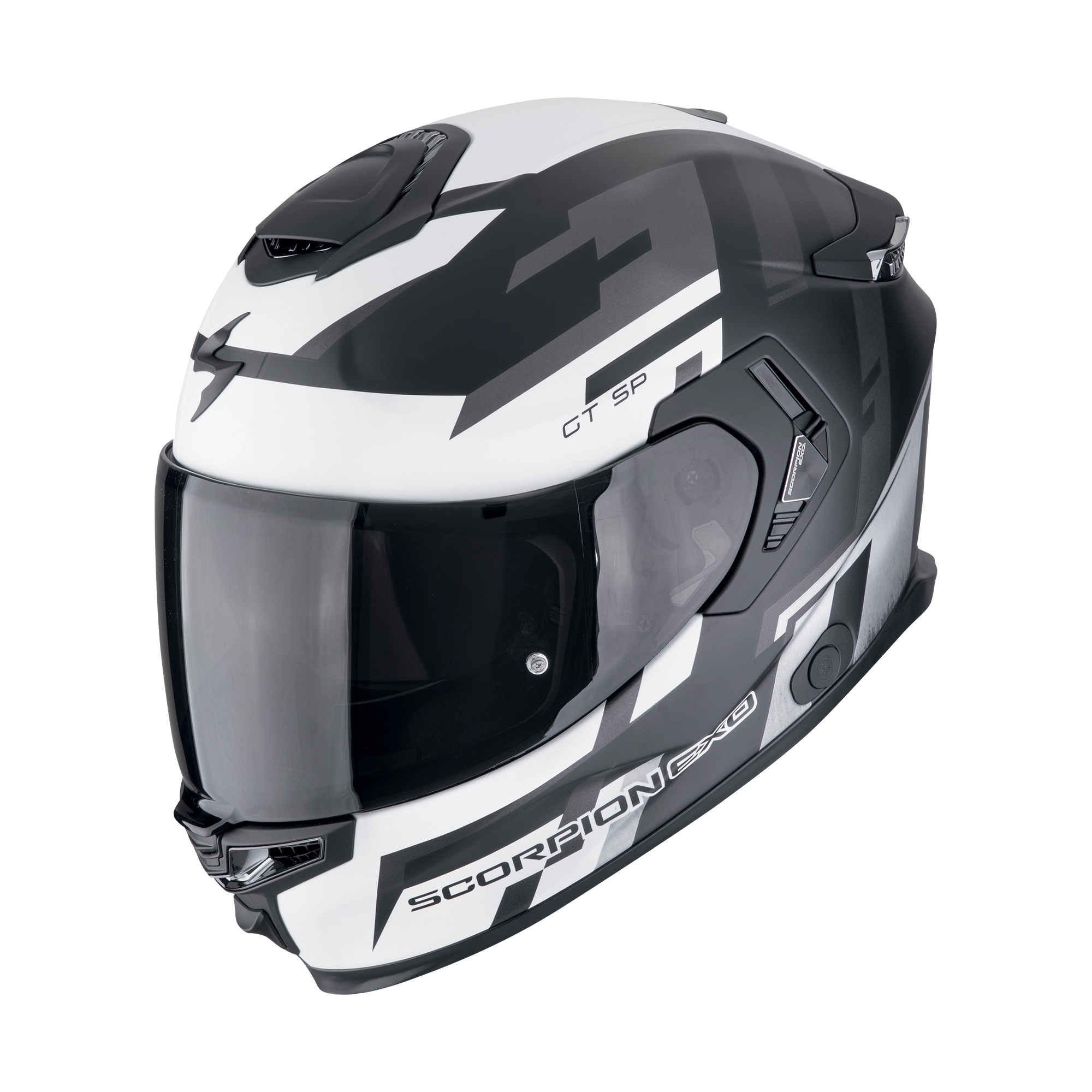 Casque Scorpion EXO-GT SP AIR CARBON TORNADO Noir mat-Argent