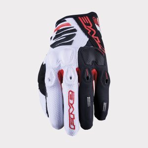 Gants Five E2 — Blanc / Noir / Rouge