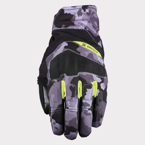 Gants Five BOXER EVO WP — CAMO Gris / Jaune fluo