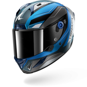 Casque Shark AERON MEKARIUM — Carbone Bleu Argent