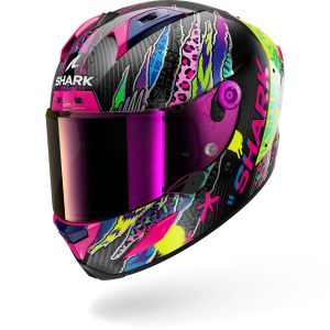 Casque Shark AERON FAWN — Carbone Violet Jaune