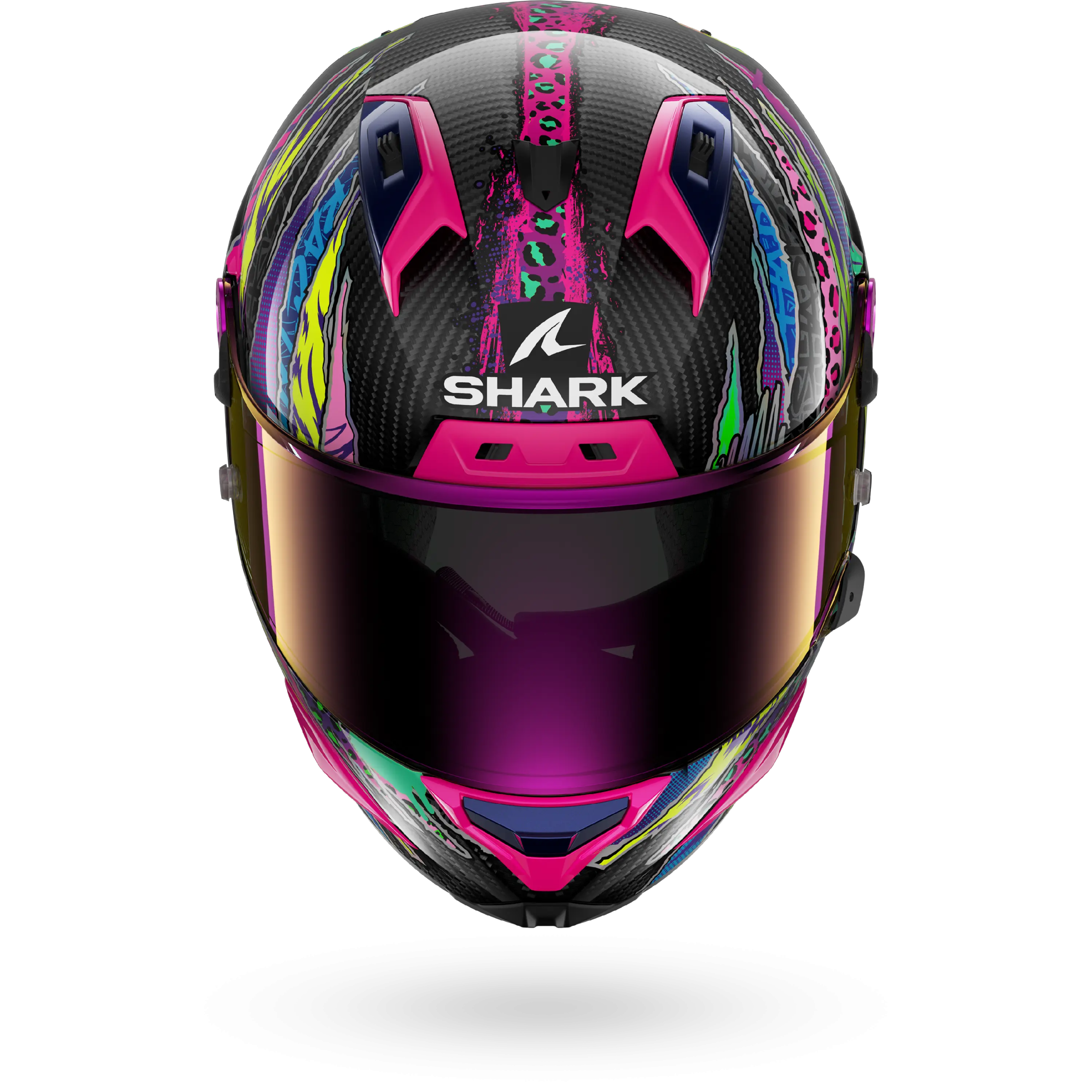 Casque Shark AERON FAWN — Carbone Violet Jaune – Image 3
