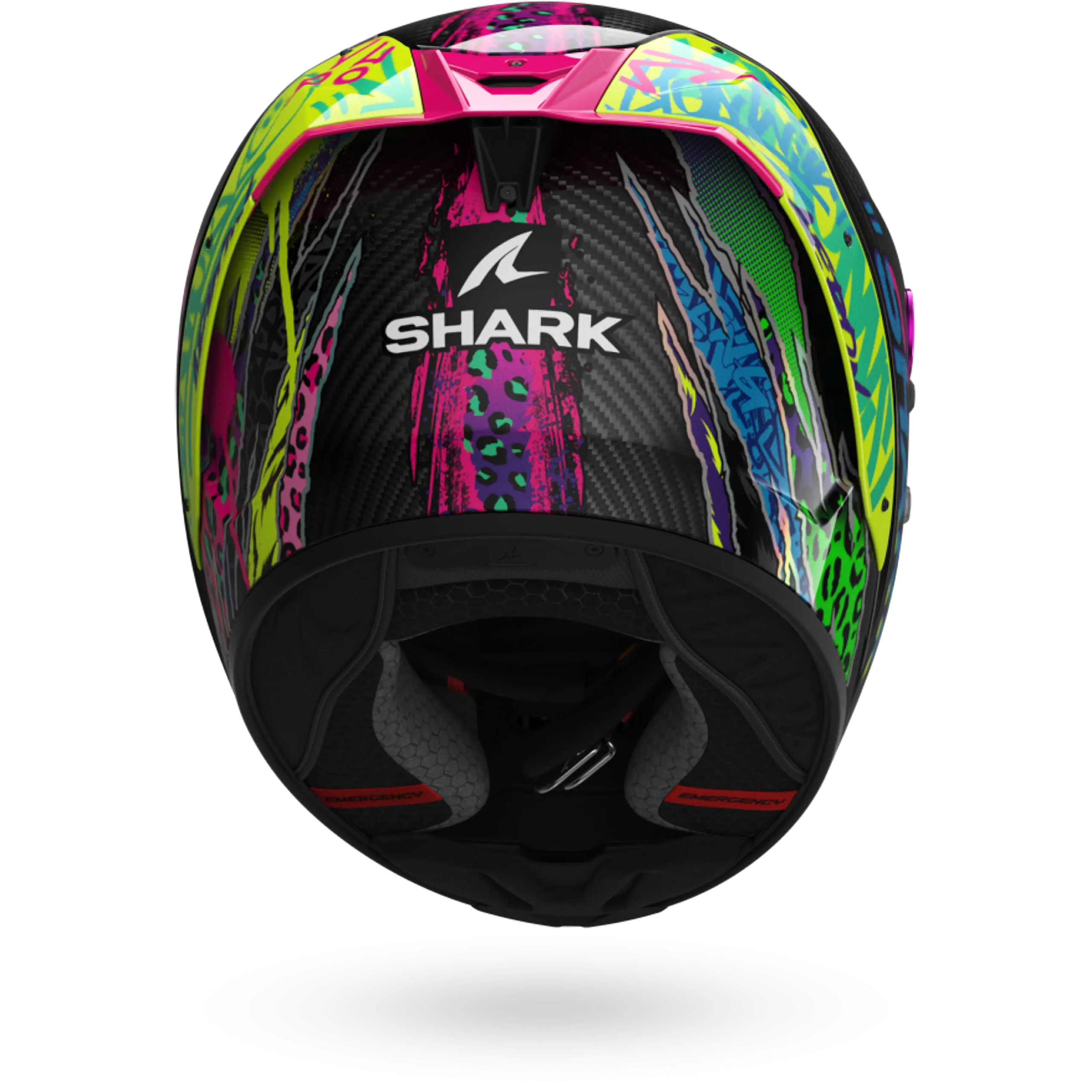 Casque Shark AERON FAWN — Carbone Violet Jaune – Image 5