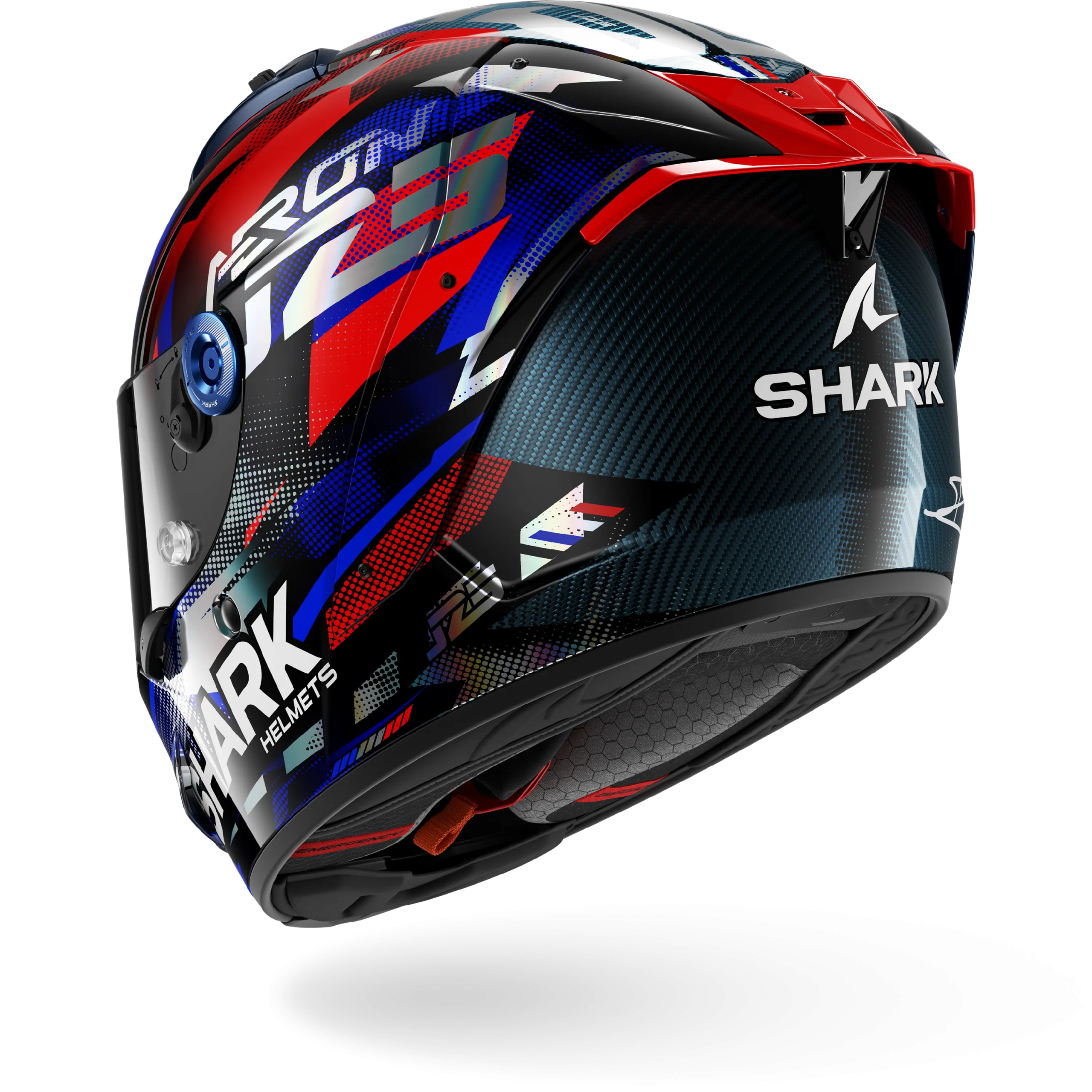 Casque Shark AERON ZARCO GP DE FRANCE — Carbone Bleu Chrome – Image 2
