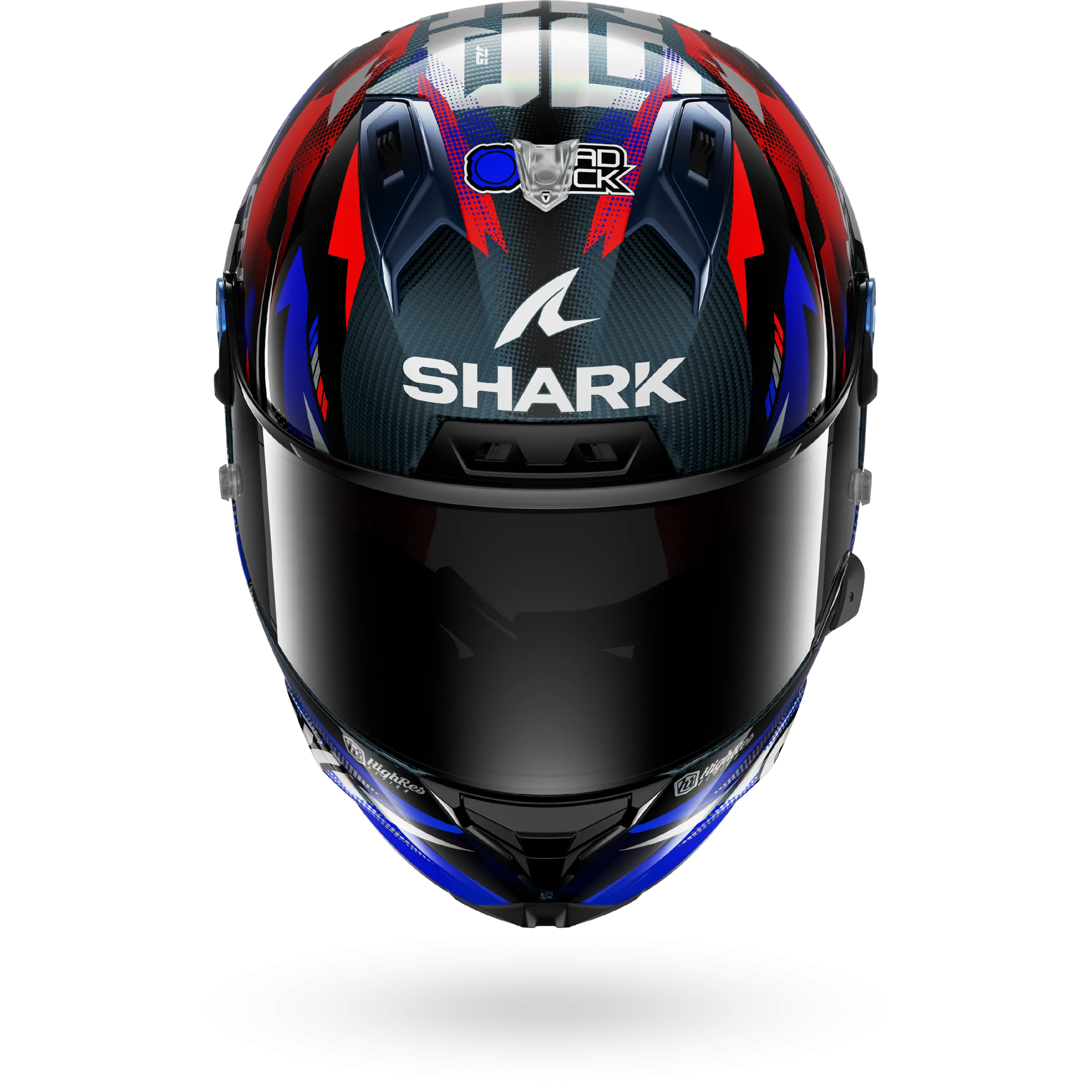 Casque Shark AERON ZARCO GP DE FRANCE — Carbone Bleu Chrome – Image 3