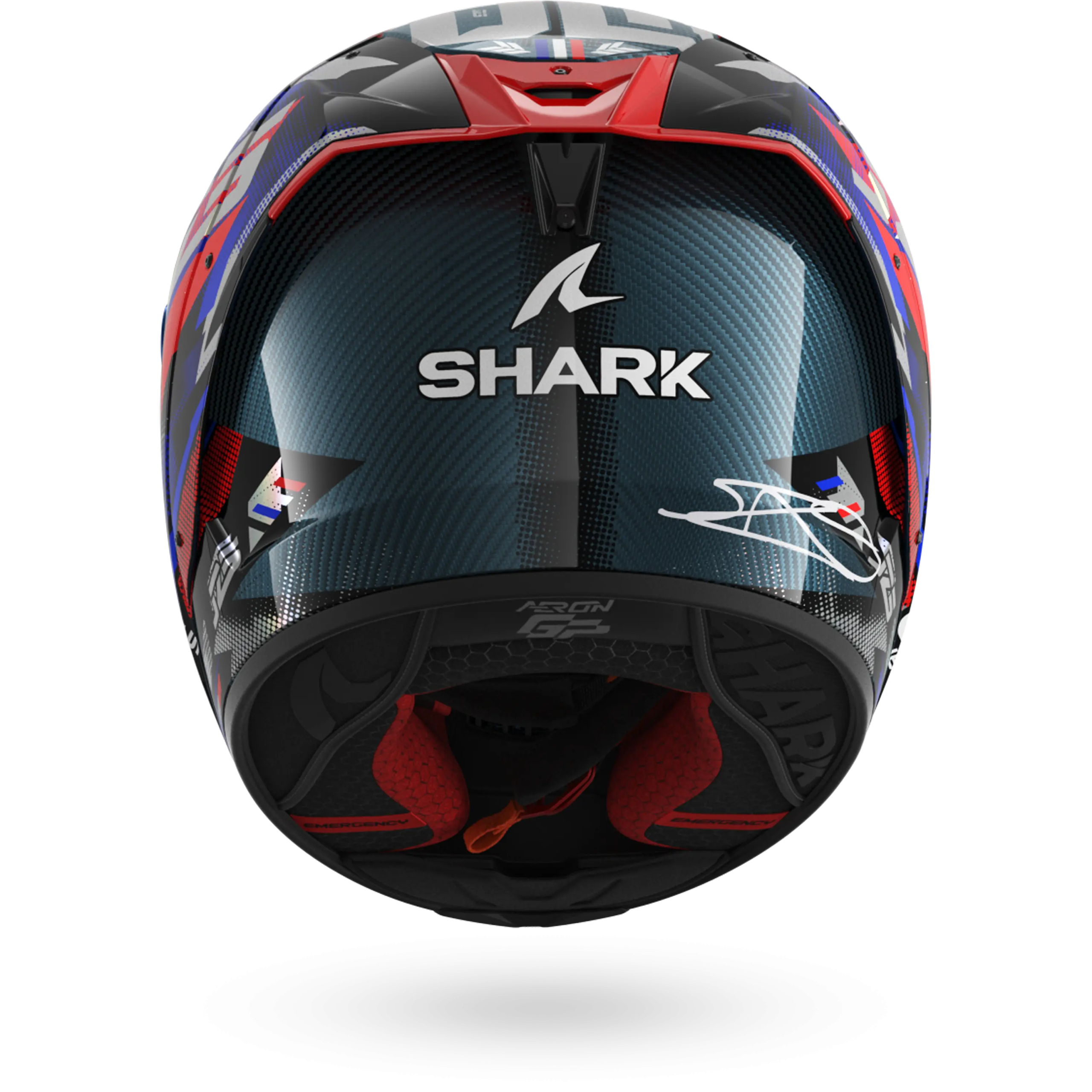 Casque Shark AERON ZARCO GP DE FRANCE — Carbone Bleu Chrome – Image 6