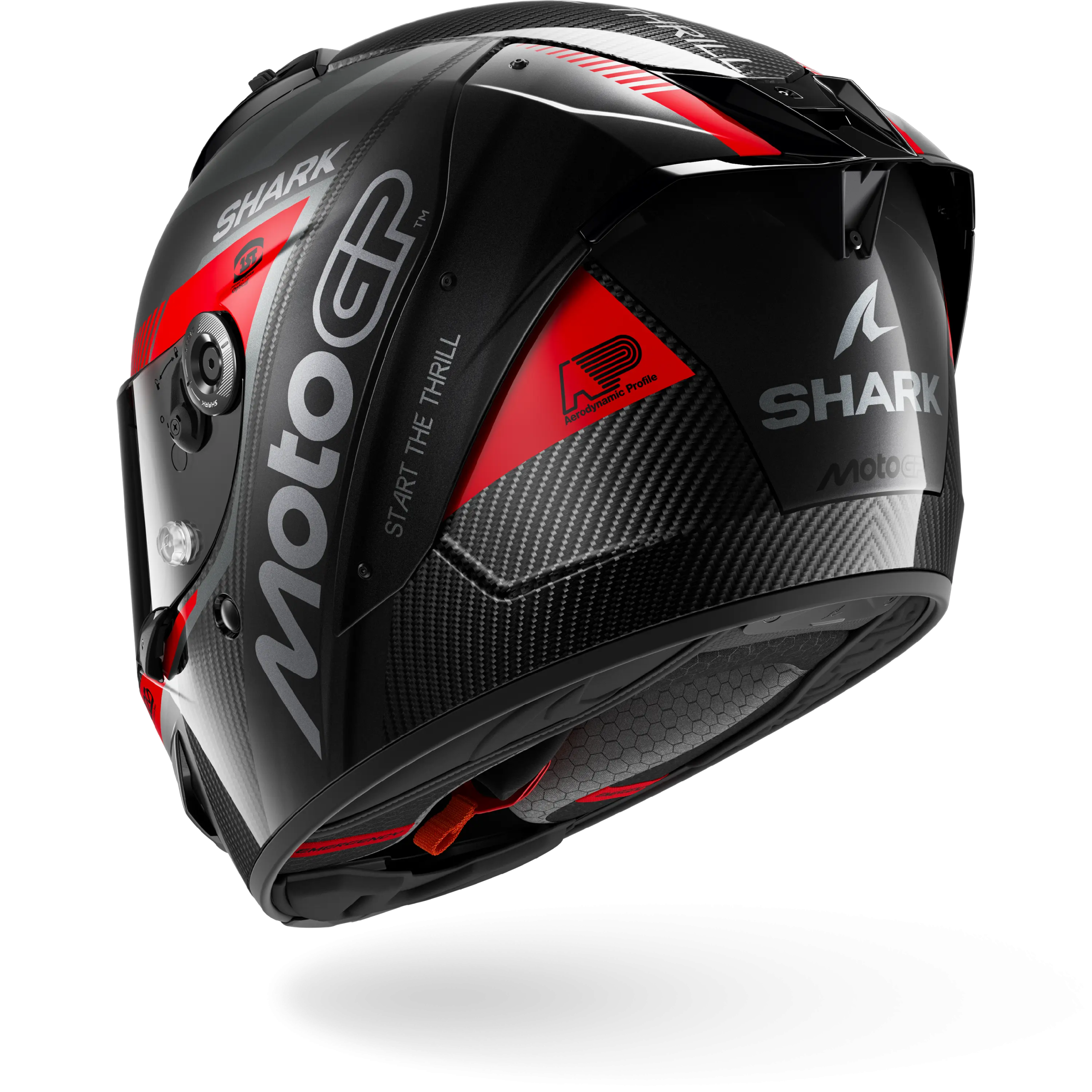 Casque Shark AERON MOTOGP — Carbone Anthracite Rouge – Image 2