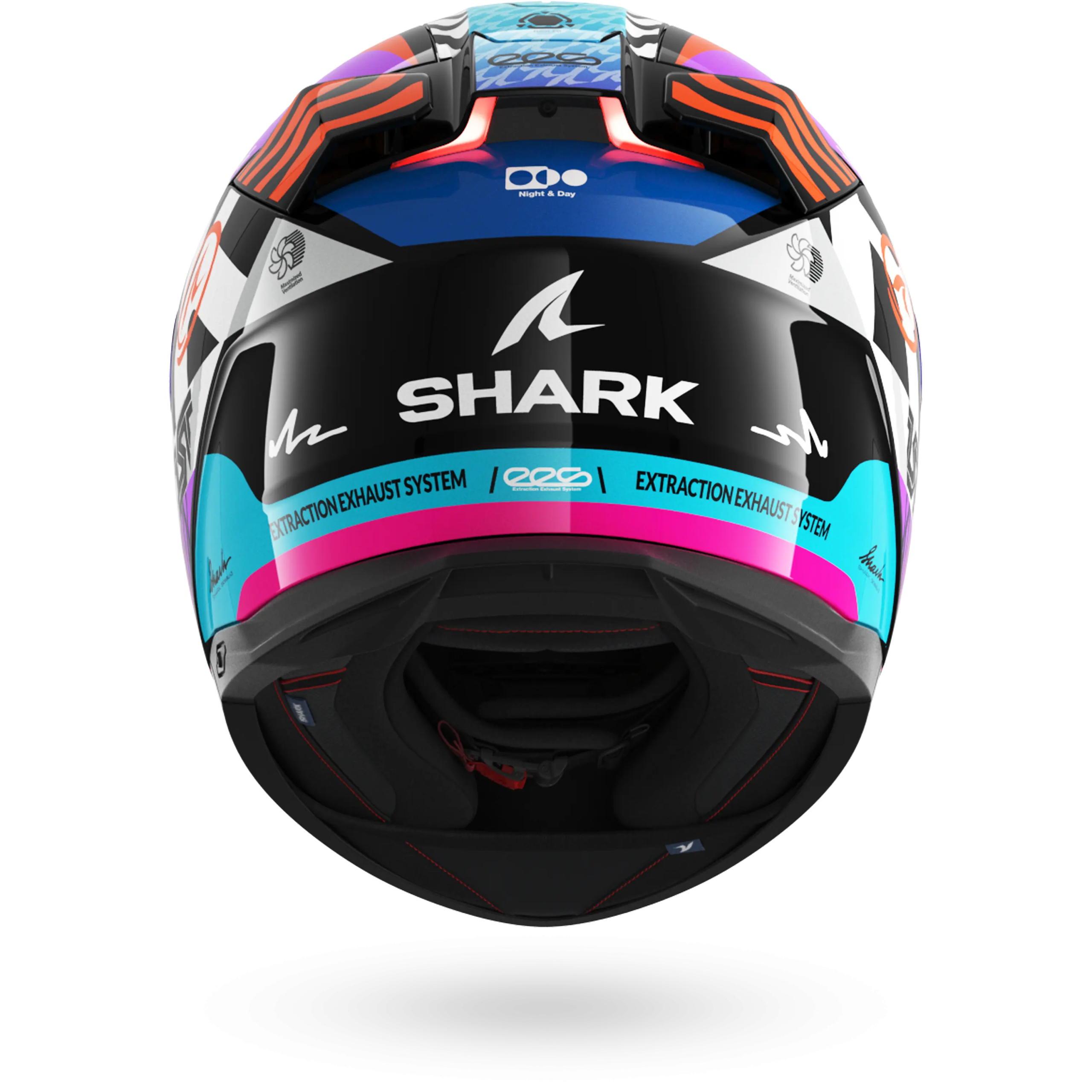 Casque Shark SKWAL i3 SPEED-FANCY — Noir Blanc Orange – Image 5
