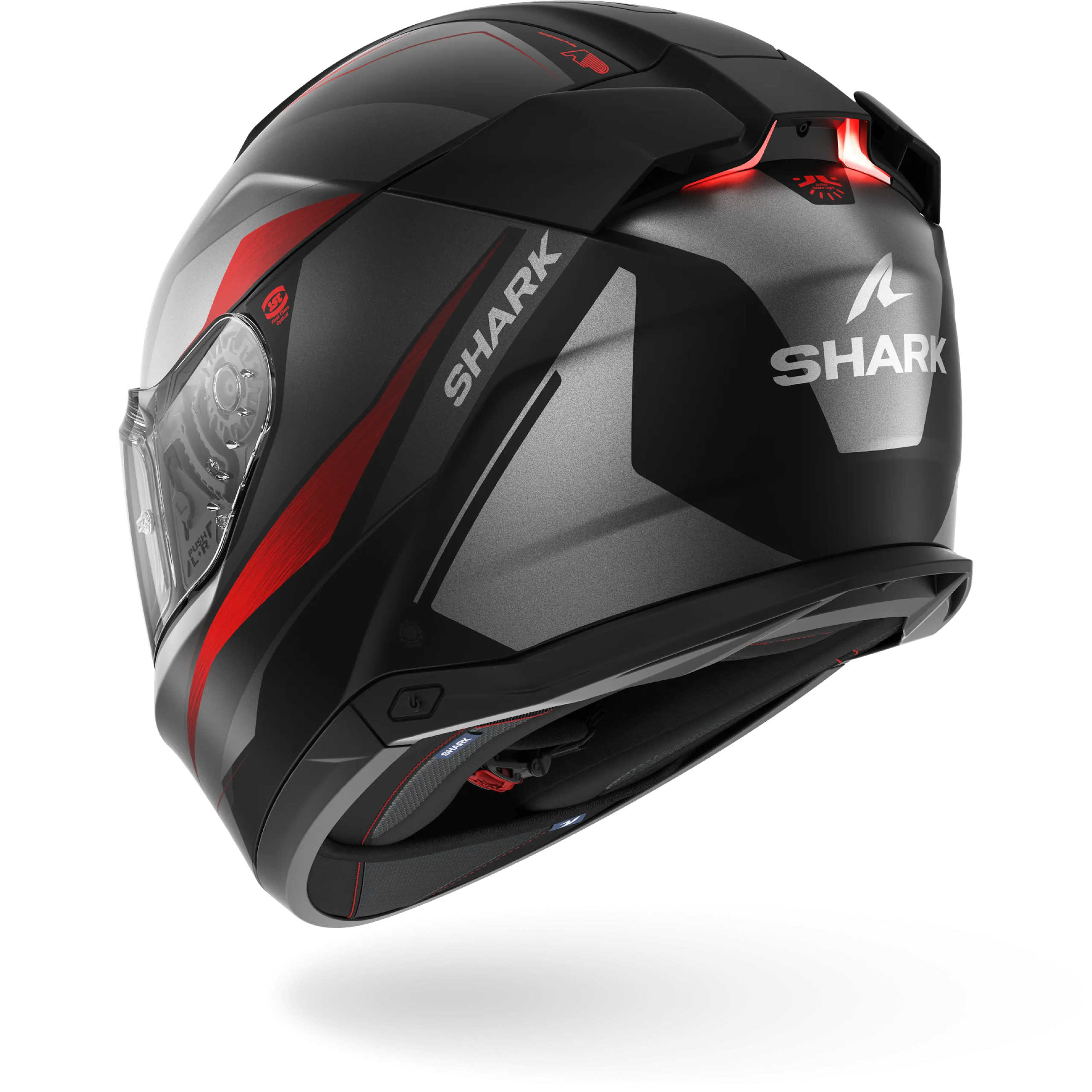 Casque Shark SKWAL i3 MEKARIUM Mat — Noir Anthracite Rouge – Image 2
