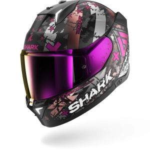 Casque Shark SKWAL i3 HELLCAT Mat — Noir Chrome Violet