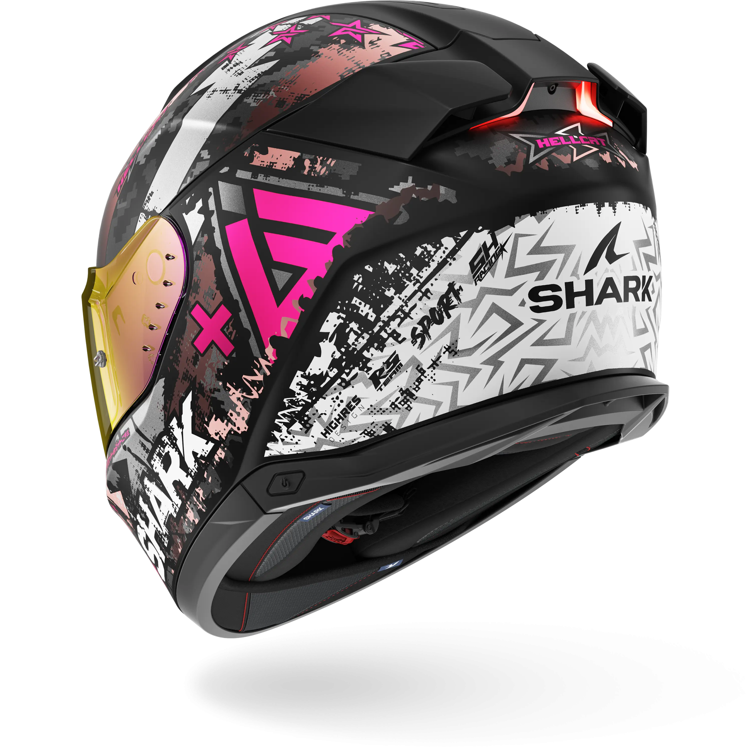 Casque Shark SKWAL i3 HELLCAT Mat — Noir Chrome Violet – Image 2