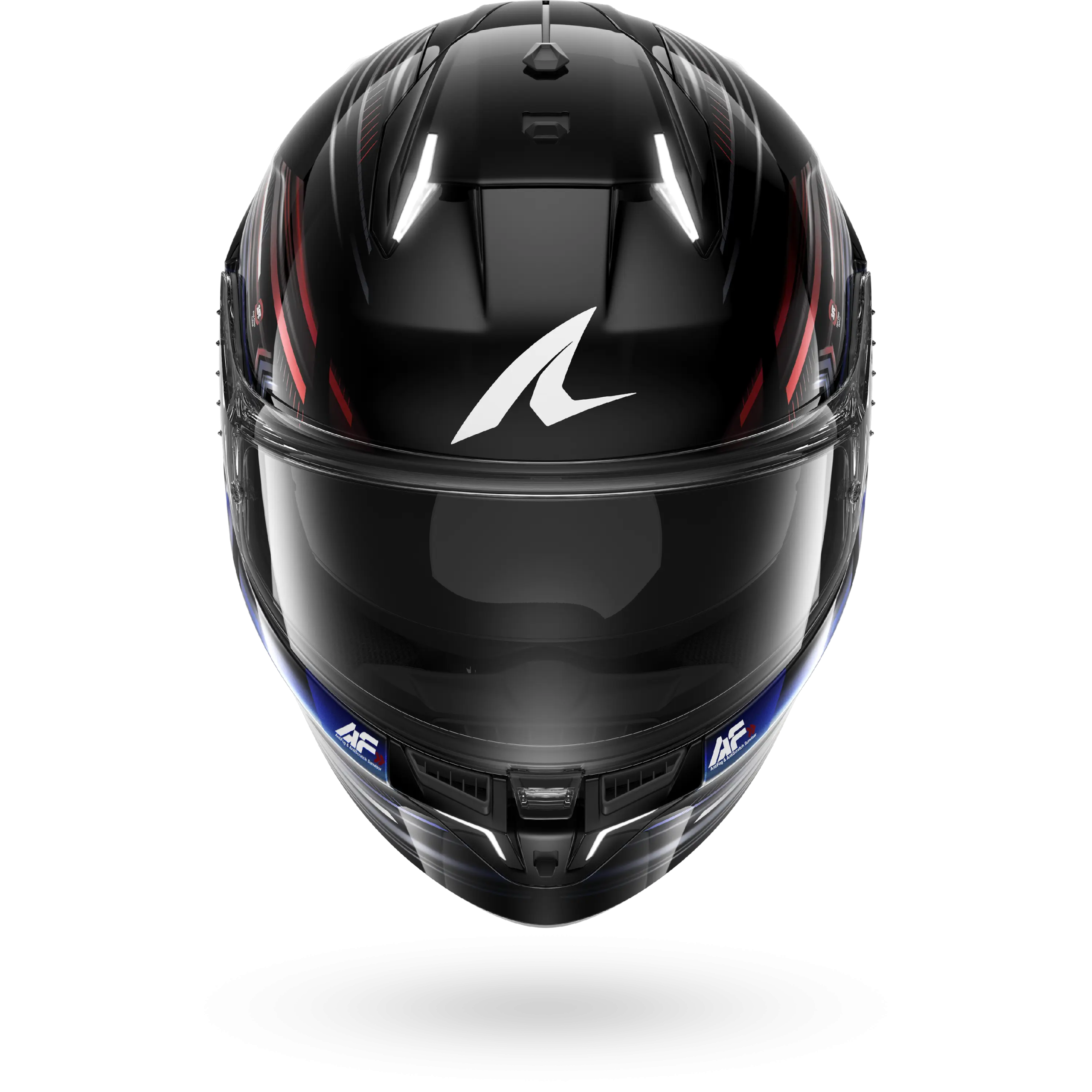 Casque Shark SKWAL i3 LIGHT-BLUR — Noir Rouge Bleu – Image 3