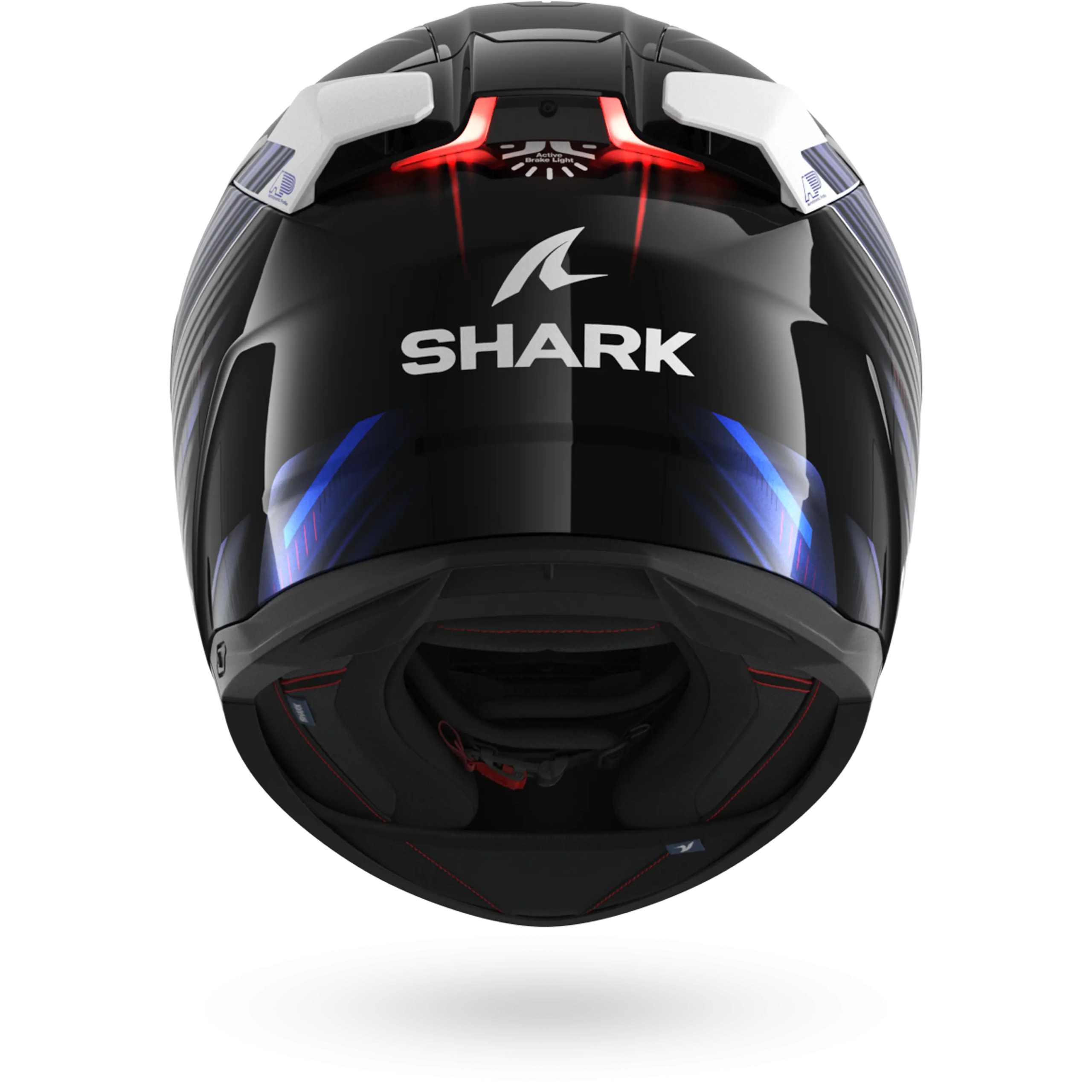 Casque Shark SKWAL i3 LIGHT-BLUR — Noir Rouge Bleu – Image 5