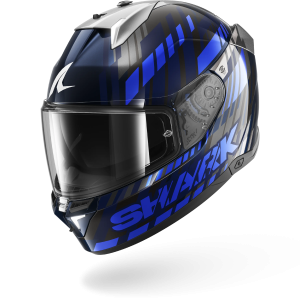 Casque Shark SKWAL i3 VIBETRACK — Bleu Chrome Argent