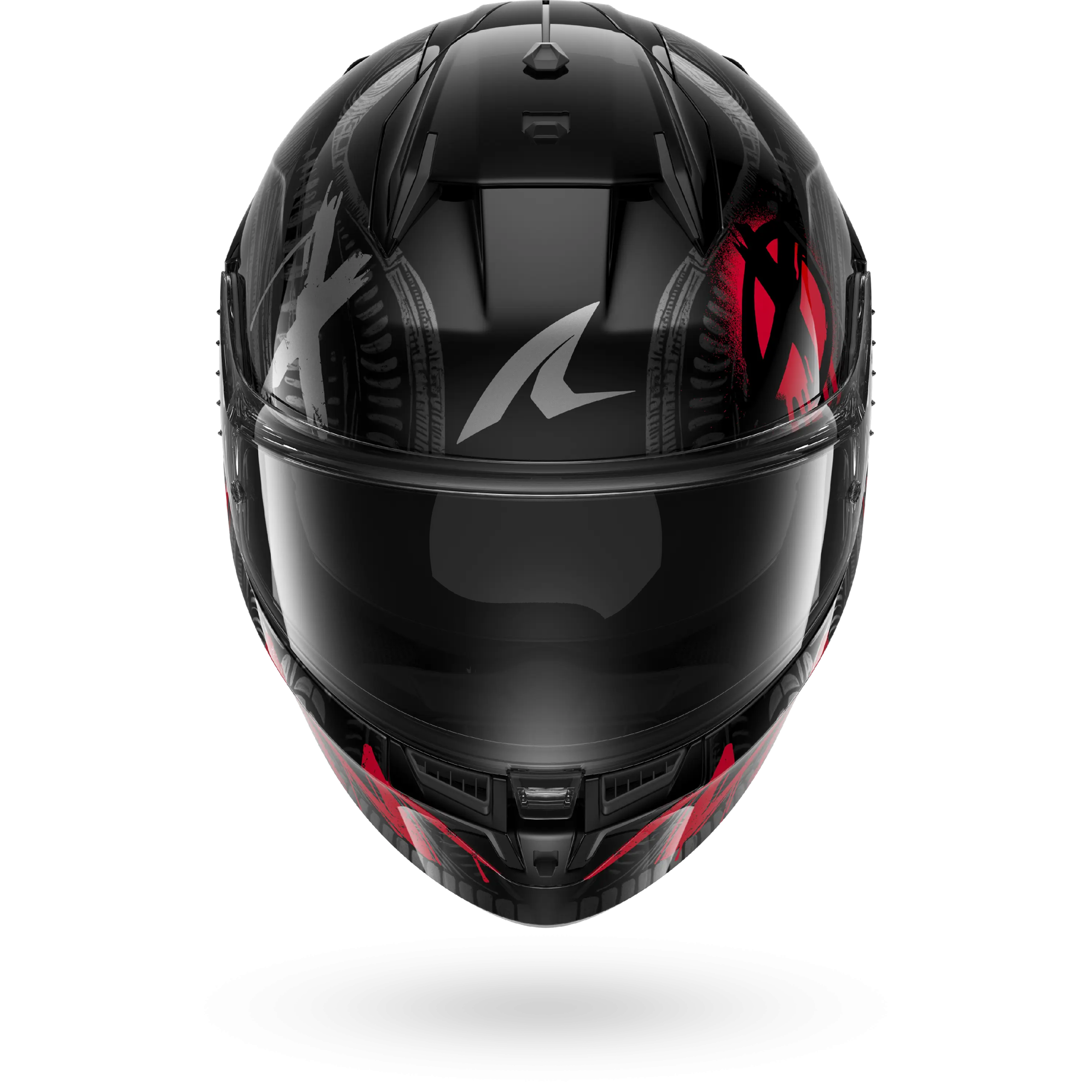 Casque Shark D-SKWAL 3 SHIEVER — Noir Anthracite Rouge – Image 3