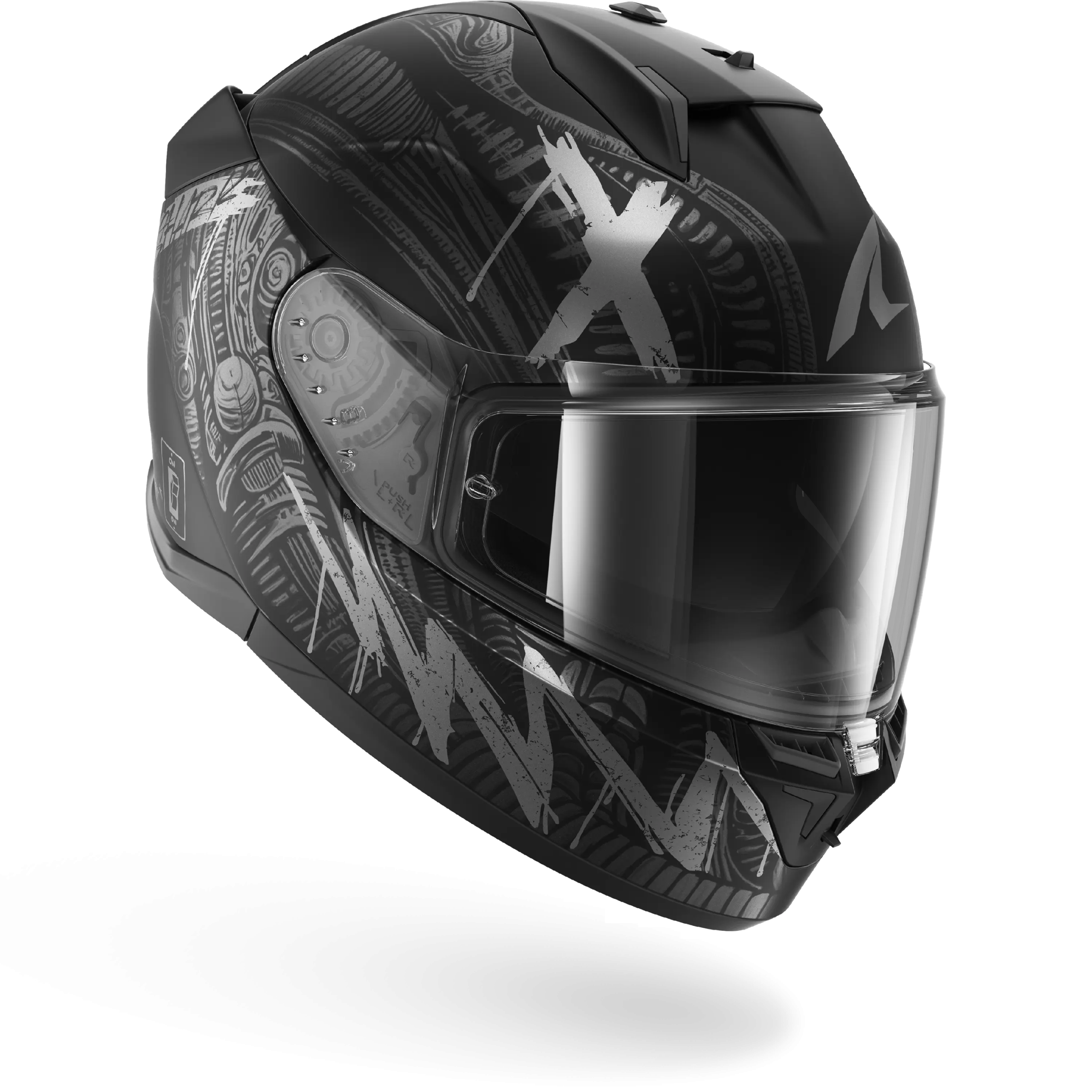 Casque Shark D-SKWAL 3 SHIEVER Mat — Noir Anthracite Argent – Image 4