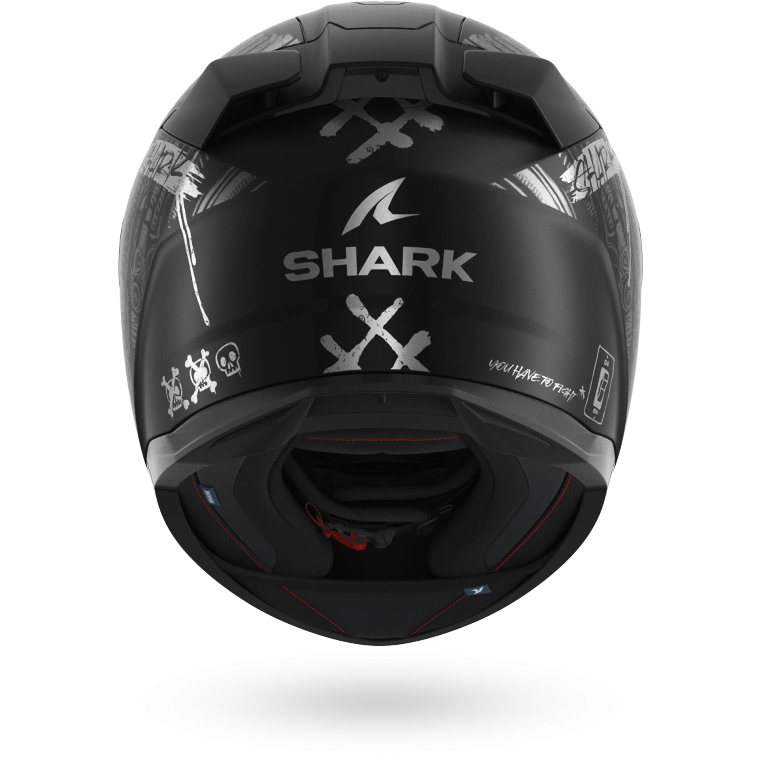 Casque Shark D-SKWAL 3 SHIEVER Mat — Noir Anthracite Argent – Image 6