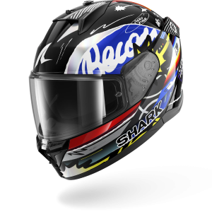 Casque Shark D-SKWAL 3 STREETRUSH — Noir Bleu Chrome