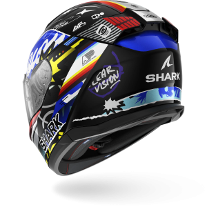 Casque Shark D-SKWAL 3 STREETRUSH — Noir Bleu Chrome