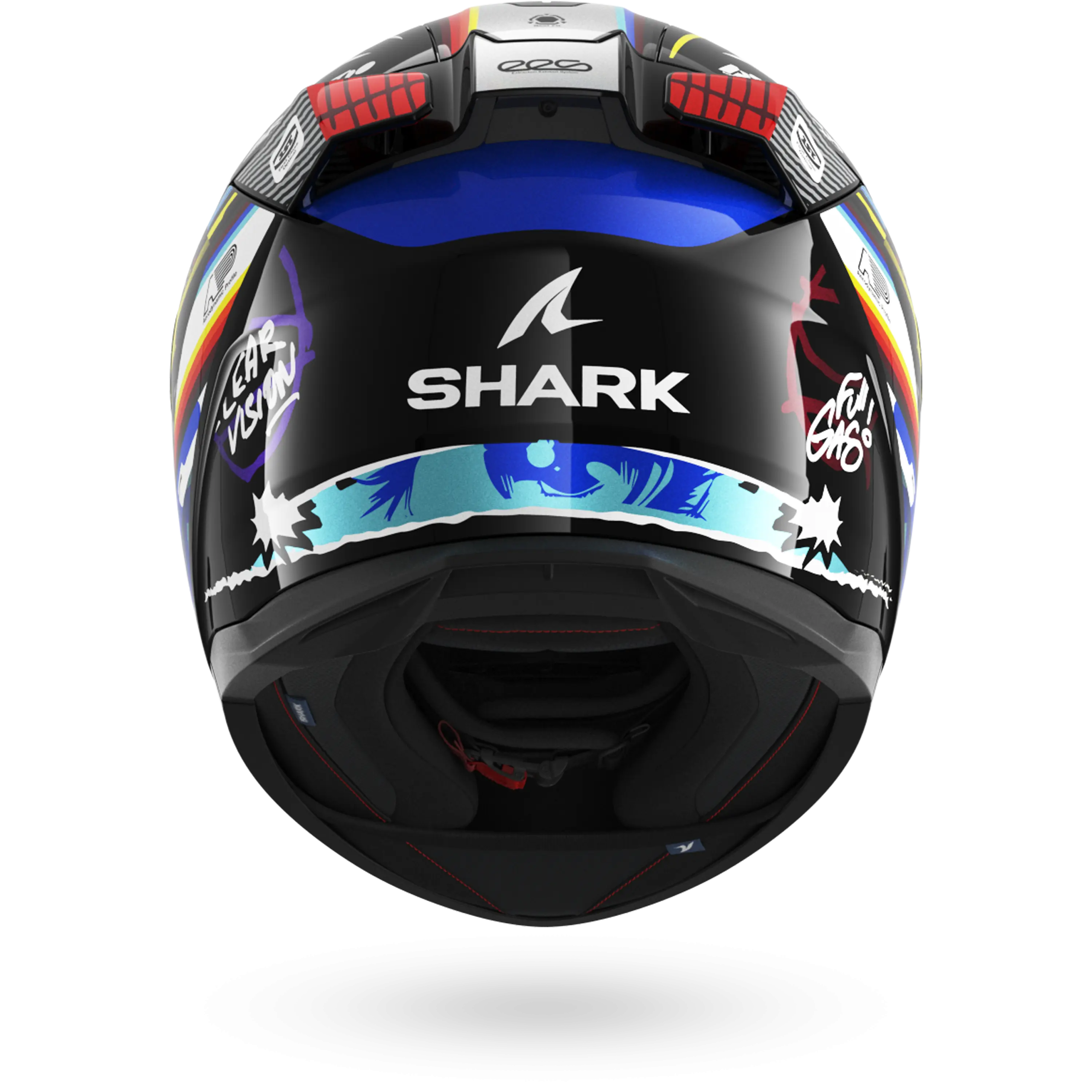 Casque Shark D-SKWAL 3 STREETRUSH — Noir Bleu Chrome – Image 5