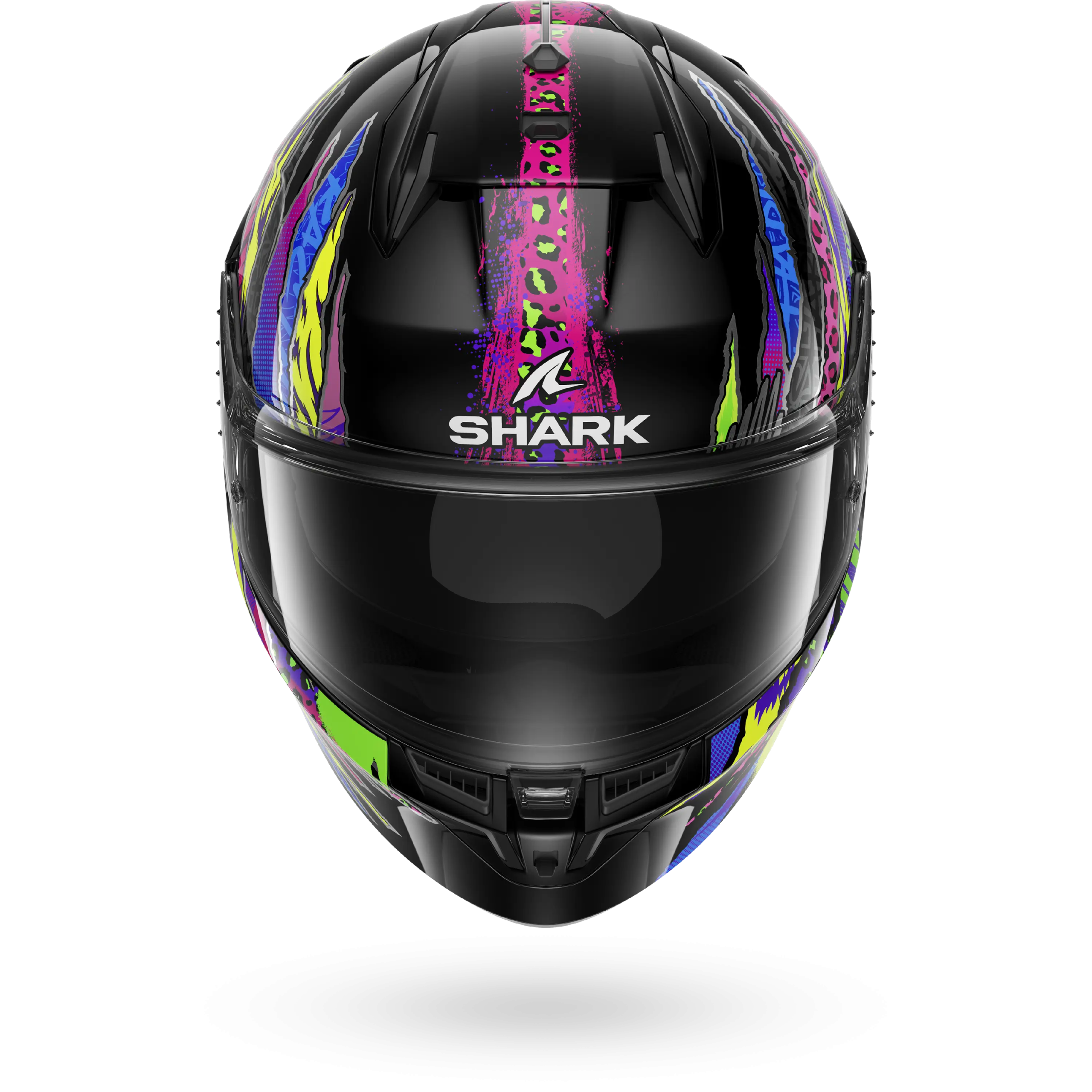 Casque Shark D-SKWAL 3 FAWN — Noir Violet Jaune – Image 3