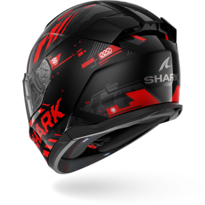 Casque Shark D-SKWAL 3 SKILFUL — Noir Rouge Rouge