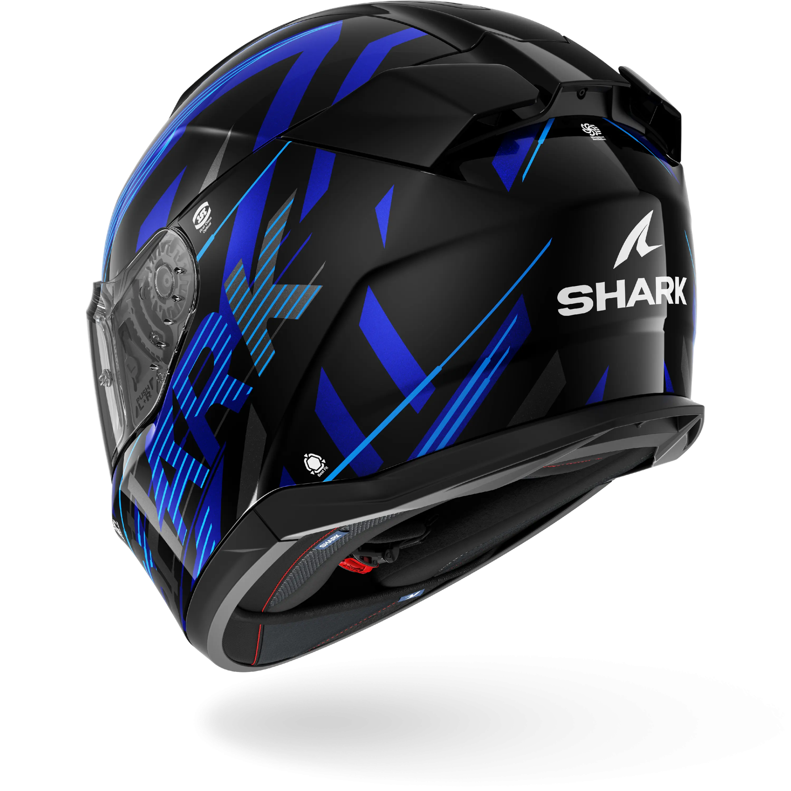 Casque Shark D-SKWAL 3 DASHED — Noir Bleu Anthracite – Image 2