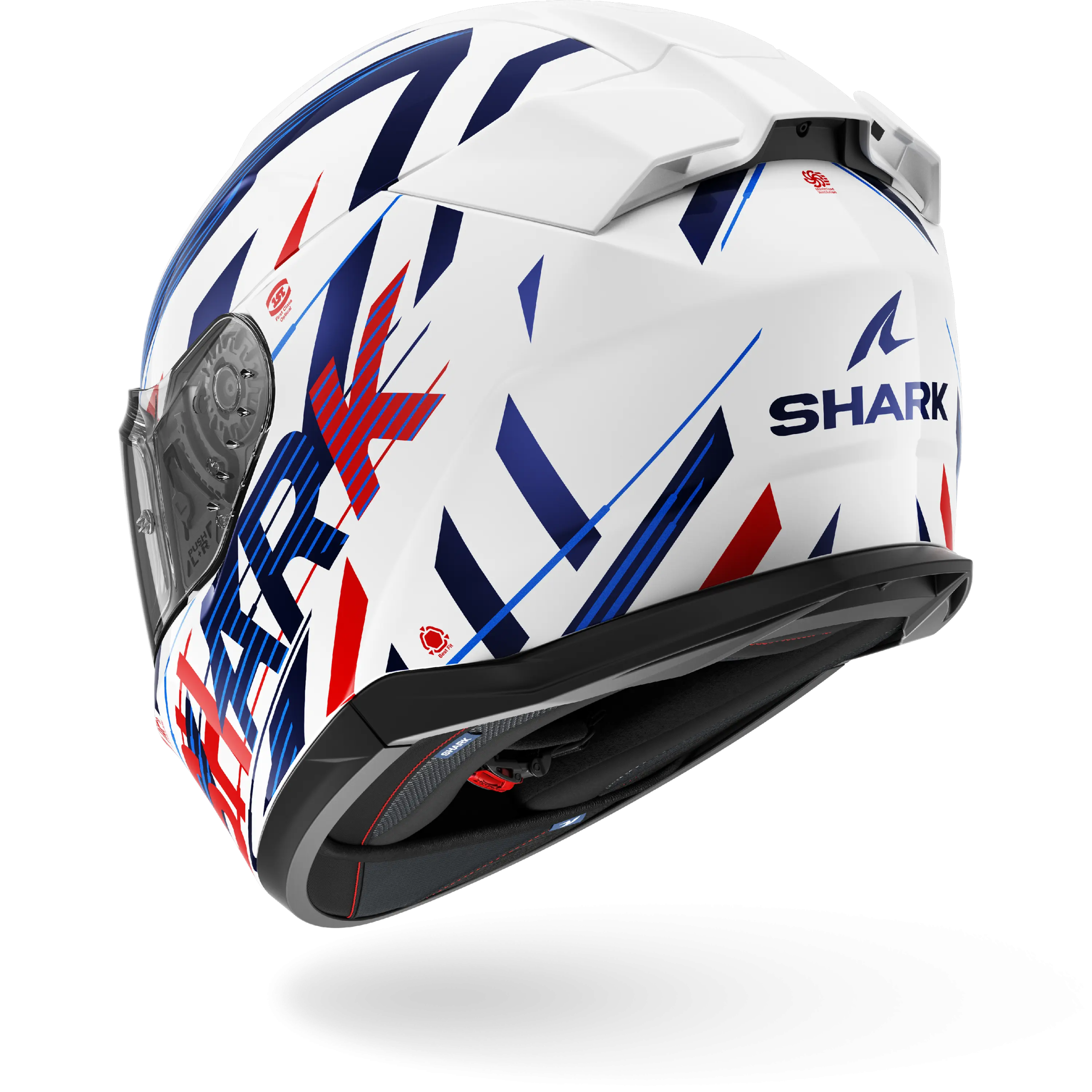 Casque Shark D-SKWAL 3 DASHED — Blanc Bleu Rouge – Image 2