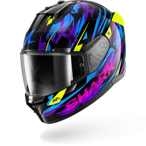Casque Shark D-SKWAL 3 INKRIDER — Noir Bleu Violet