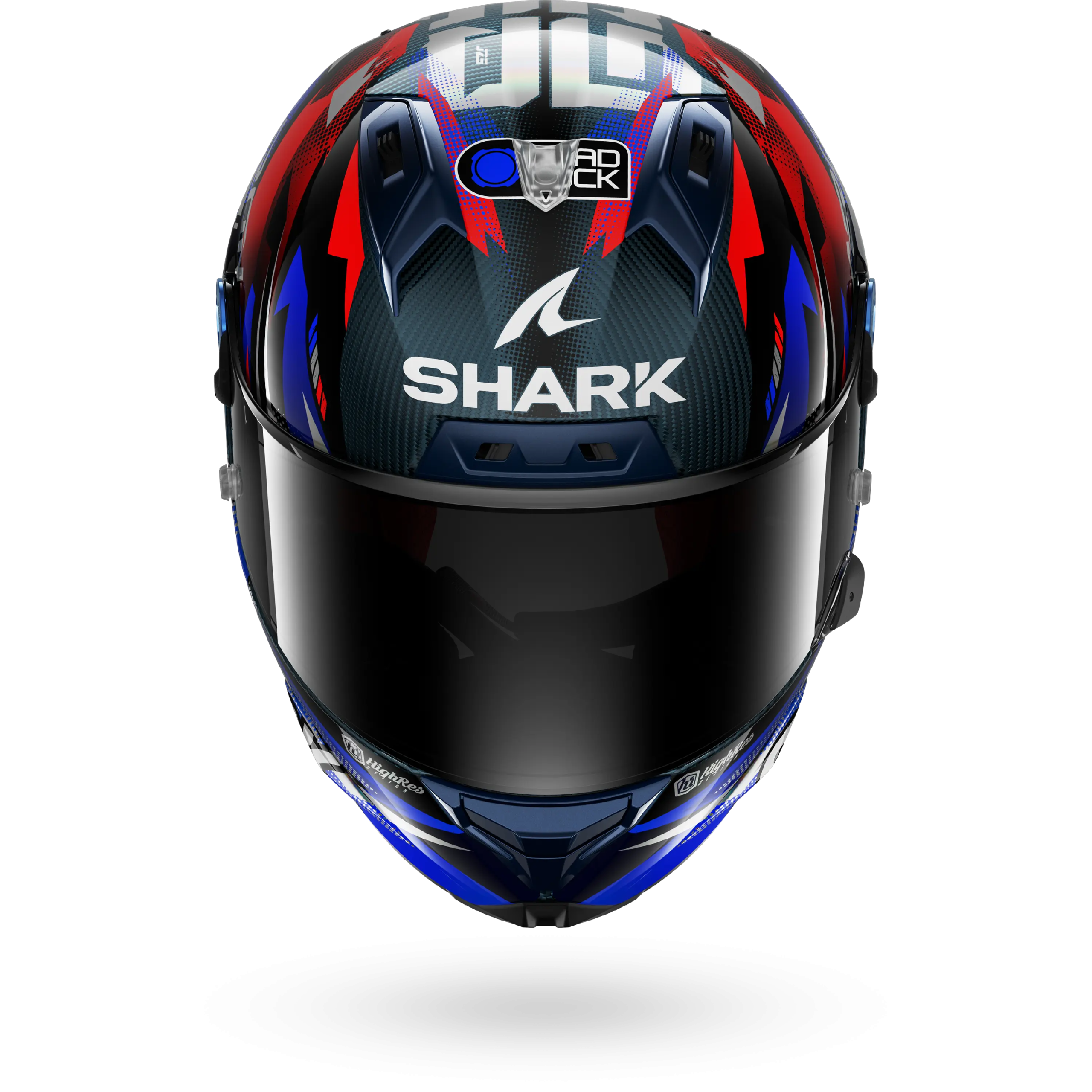 Casque Shark AERON-GP FIM RACING #1 REPLICA ZARCO VICTORY 2025 — Carbone Bleu Chrome – Image 5
