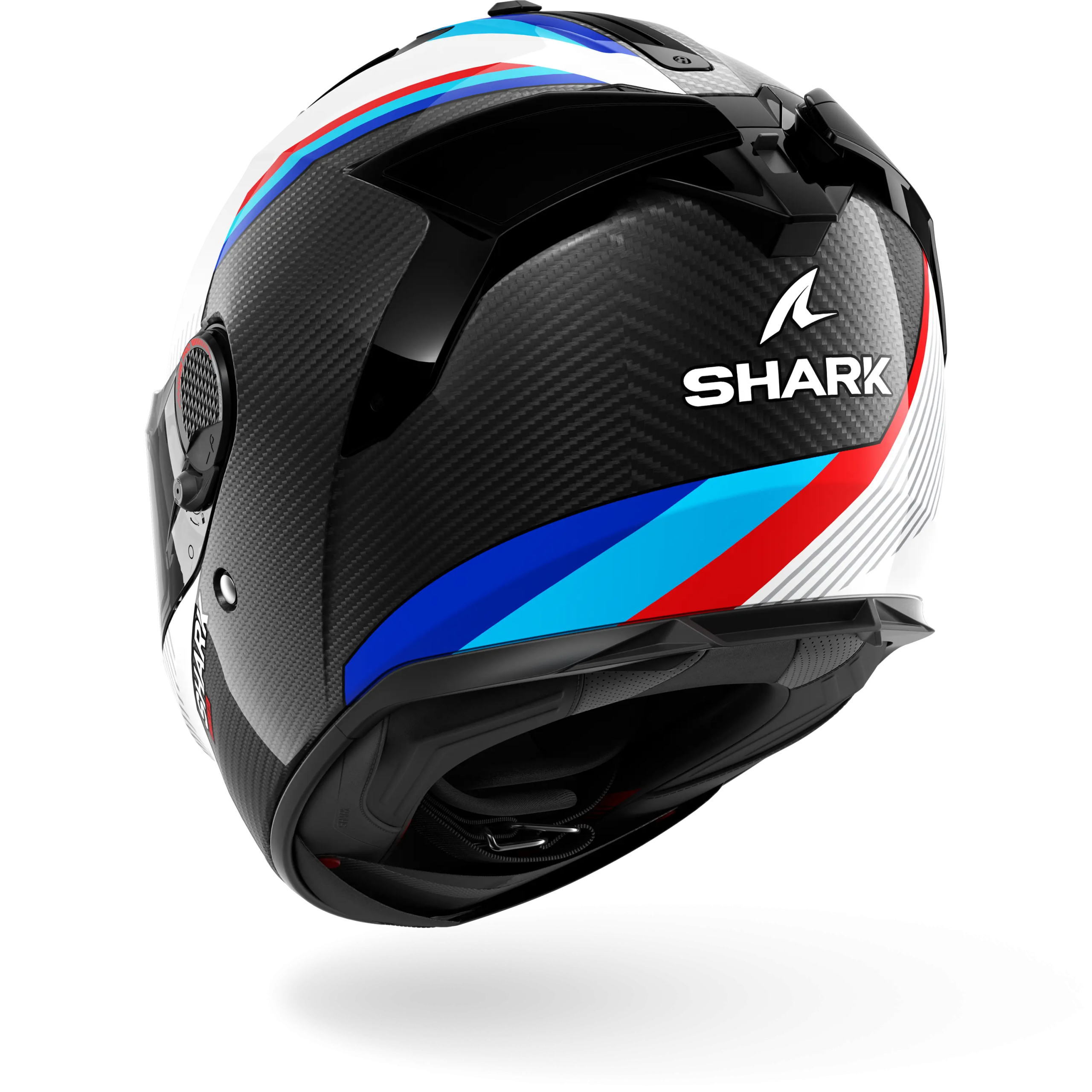 Casque Shark SPARTAN GT PRO DOKHTA CARBON — Carbone Blanc Bleu – Image 4