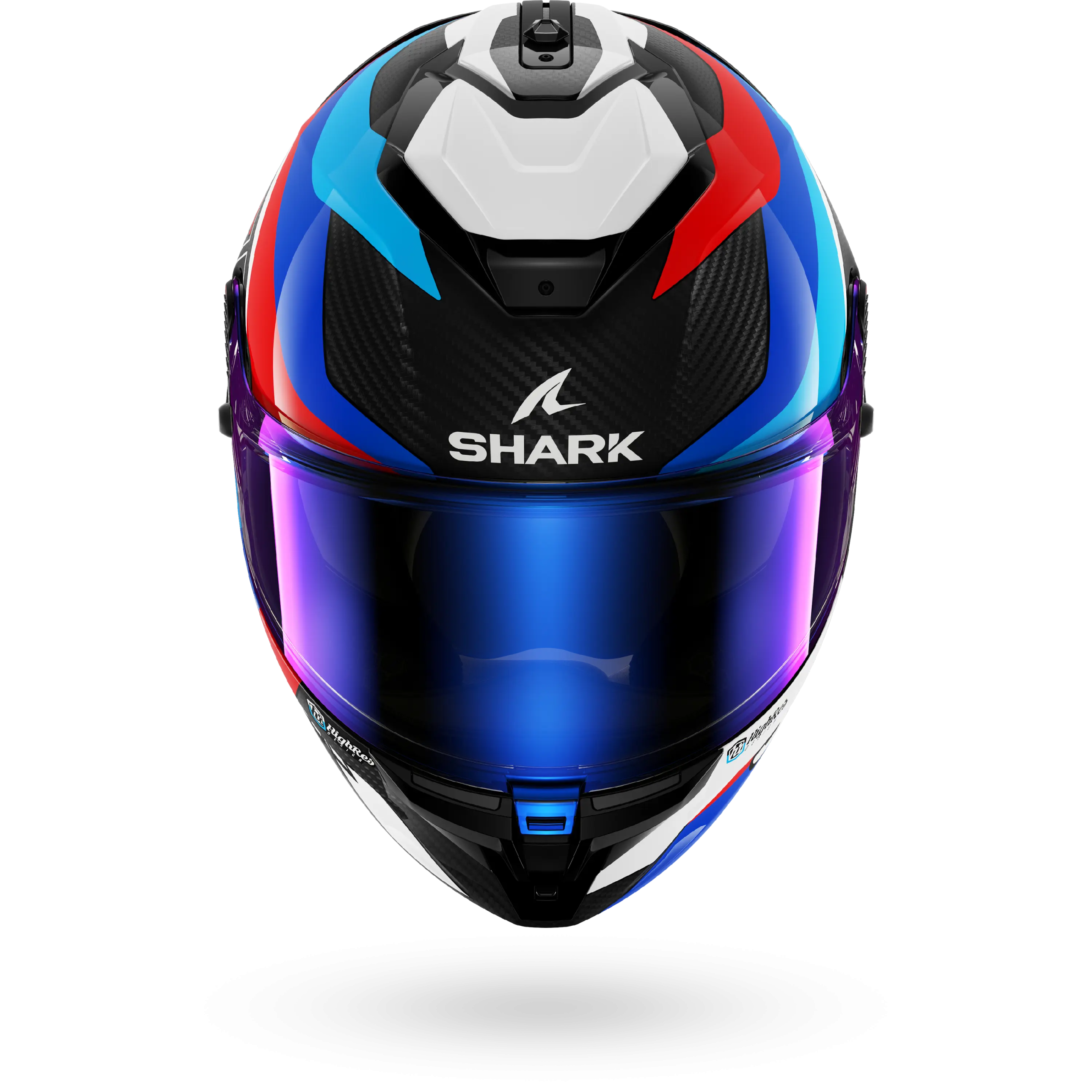 Casque Shark SPARTAN GT PRO CARBON GUINTOLI — Carbone Bleu Rouge – Image 3