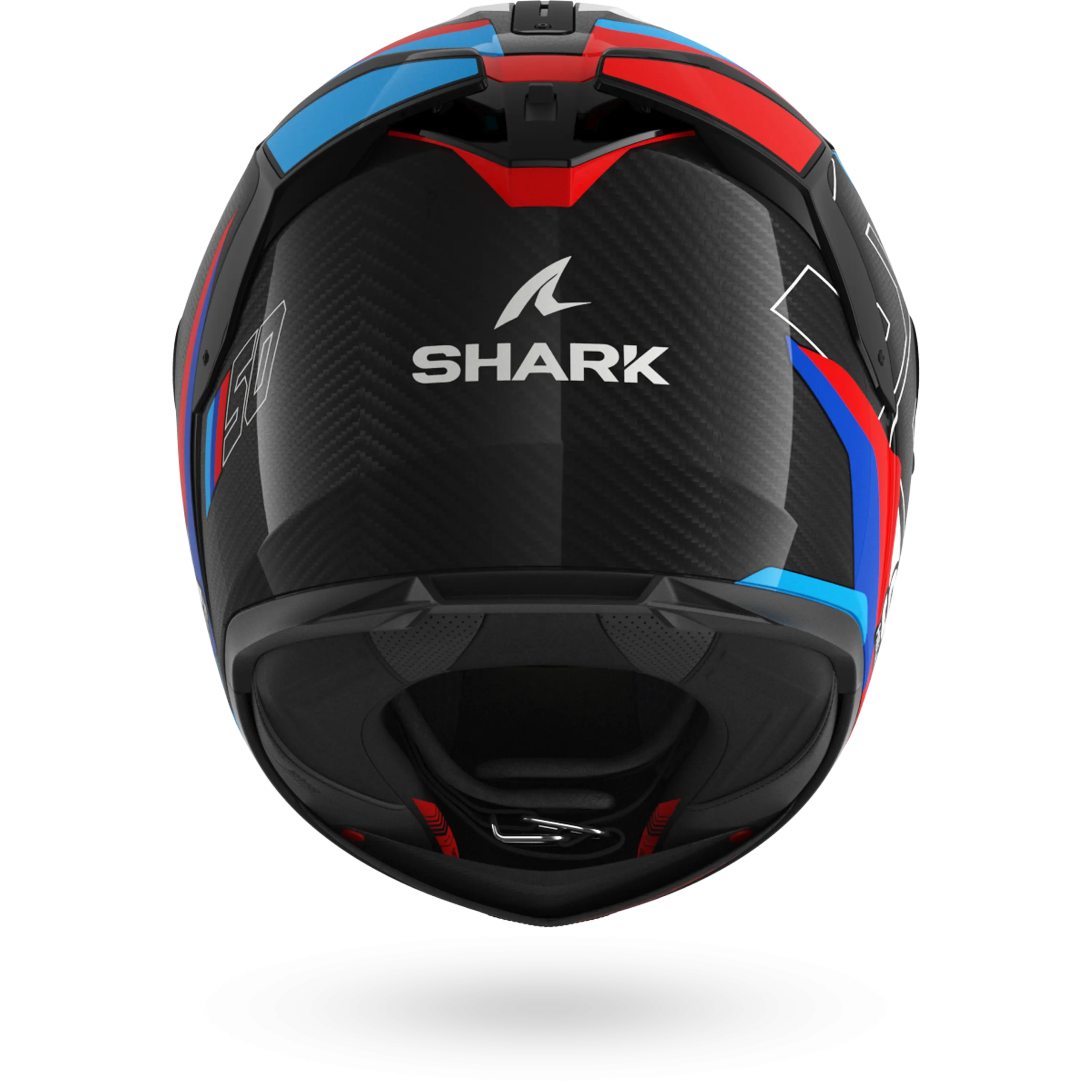 Casque Shark SPARTAN GT PRO CARBON GUINTOLI — Carbone Bleu Rouge – Image 6