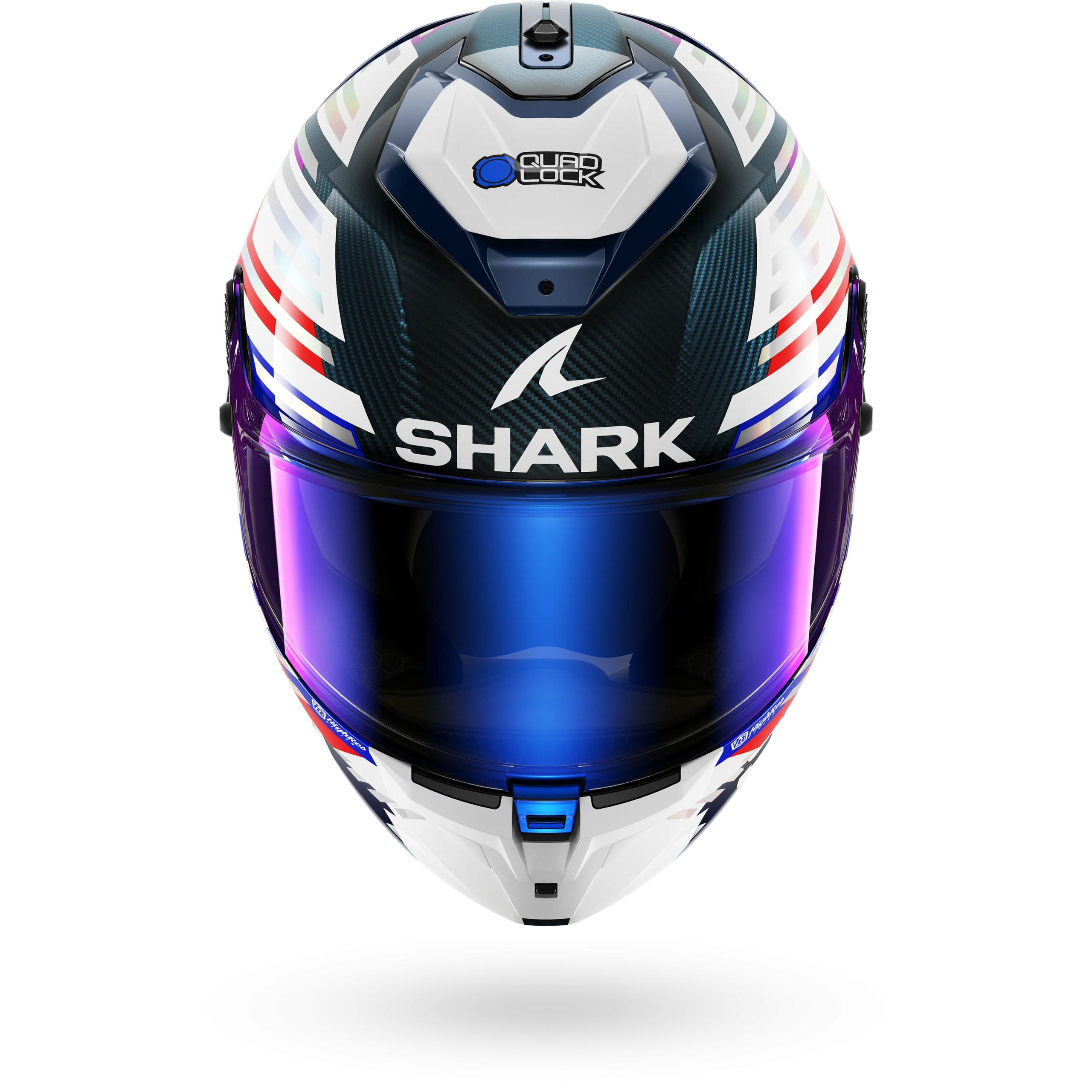 Casque Shark SPARTAN GT PRO CARBON REPLICA ZARCO GP DE FRANCE 2026 — Carbone Chrome Rouge – Image 3