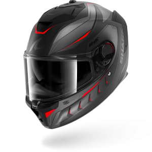 Casque Shark SPARTAN GT PRO CARBON MEKARIUM Mat — Carbone Anthracite Rouge