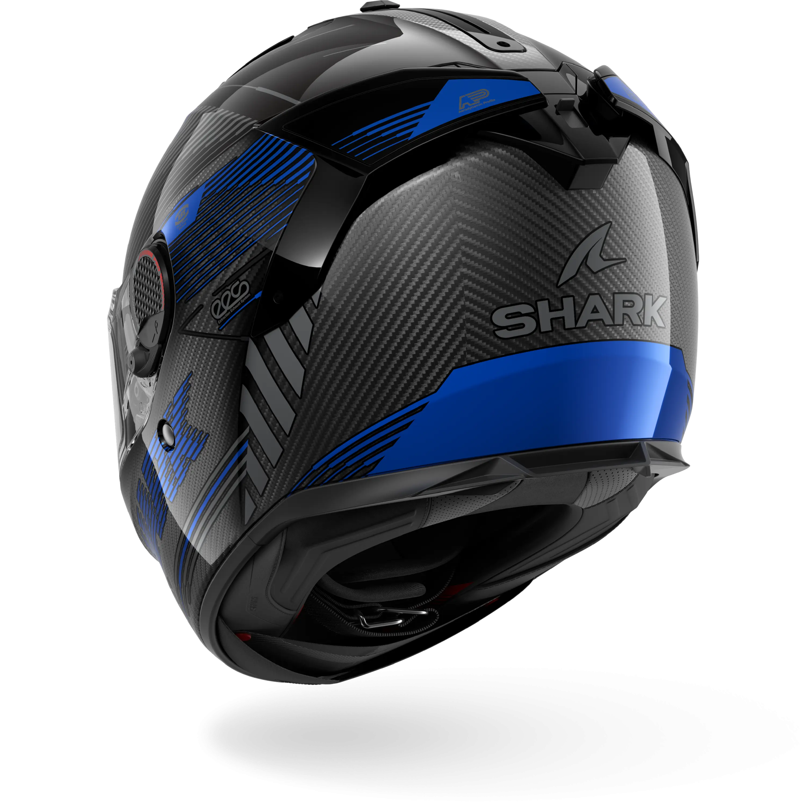 Casque Shark SPARTAN GT PRO Carbon AXIUM — Carbone Anthracite Bleu – Image 2