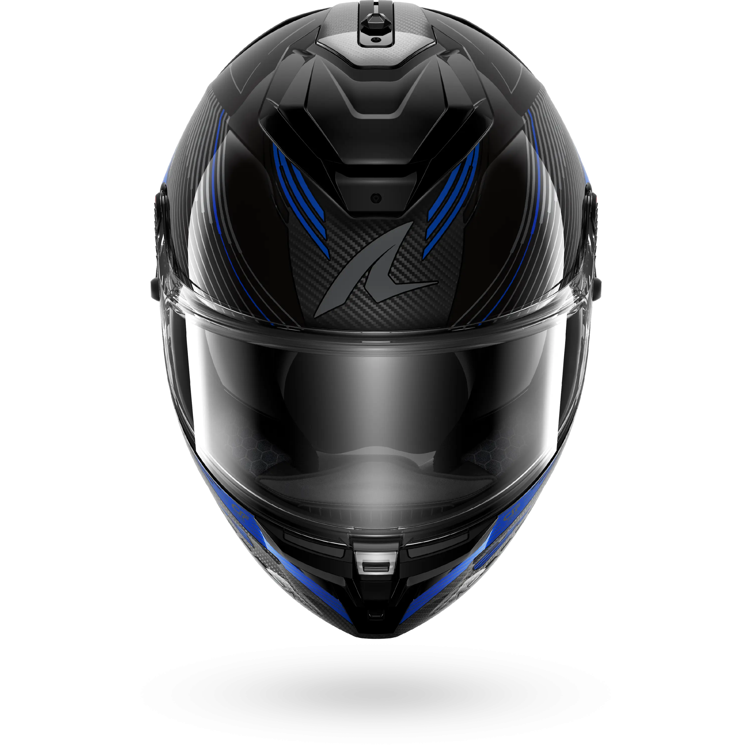 Casque Shark SPARTAN GT PRO Carbon AXIUM — Carbone Anthracite Bleu – Image 3